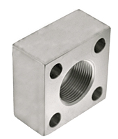 3000 Series NPTF Thread Square 4-Bolt Stainless Steel Flanges