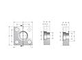 3000 Series Flat Socket Weld Square 4-Bolt Stainless Steel Flanges